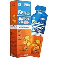 Fast&Up Energy Gel-Orange Blast Flavour - 39 gm - Pack of 6
