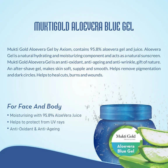 Axiom Mukti Gold Aloevera Blue Gel - 125 gm