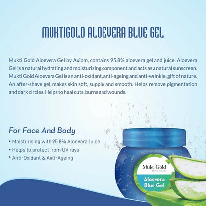 Axiom Mukti Gold Aloevera Blue Gel - 125 gm