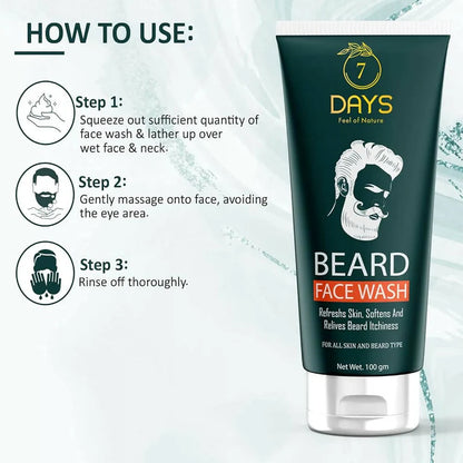 7 Days Beard Face Wash - 100 gm