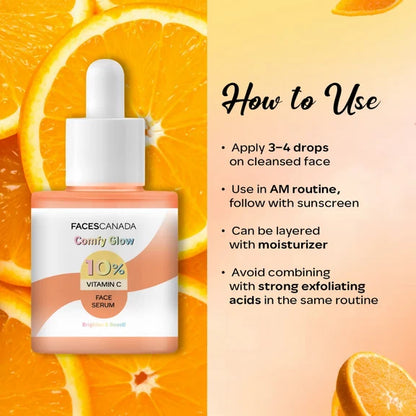 Faces Canada Comfy Glow 10% Vitamin C Face Serum - 15 ml