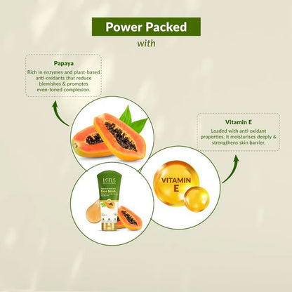 Lotus Botanicals Papaya & Vitamin E Face Scrub - 100 gm