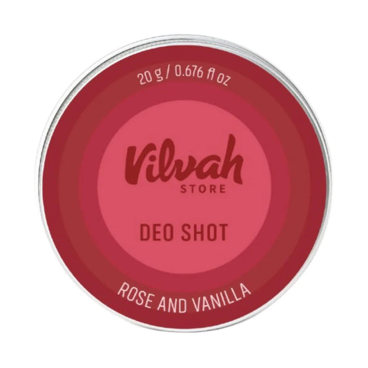 Vilvah Store Rose And Vanilla Deo Shot 24 Hour Odor-Free Underarms