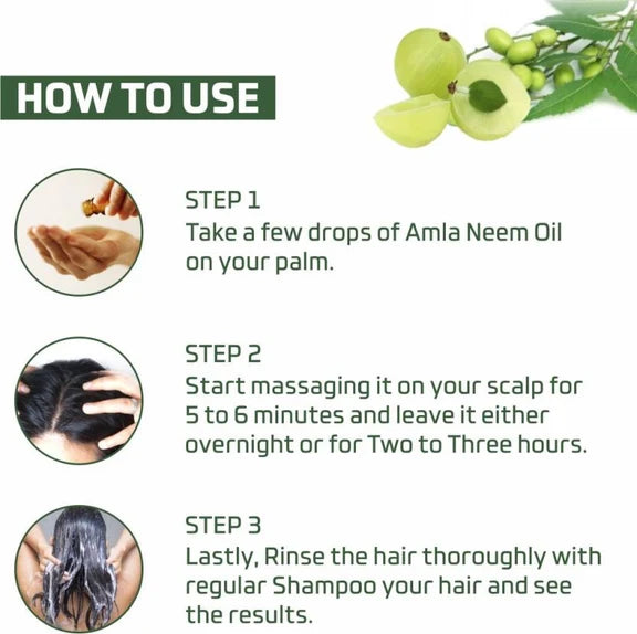 Nuerma Science Amla Neem Hair Oil | Hair Growth Prevents & Premature Graying - 100 ml
