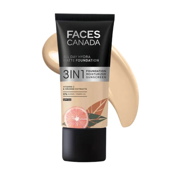 Faces Canada All In One Foundation with SPF 30 - Absolute Ivory 012 - 18 ml