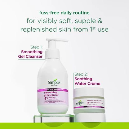 Simple Active Skin Barrier Care Smoothing Gel Face Cleanser, 150ml