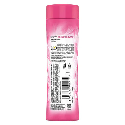 Ponds Dreamflower Fragrant Talc Powder, Pink Lilly - 100gm