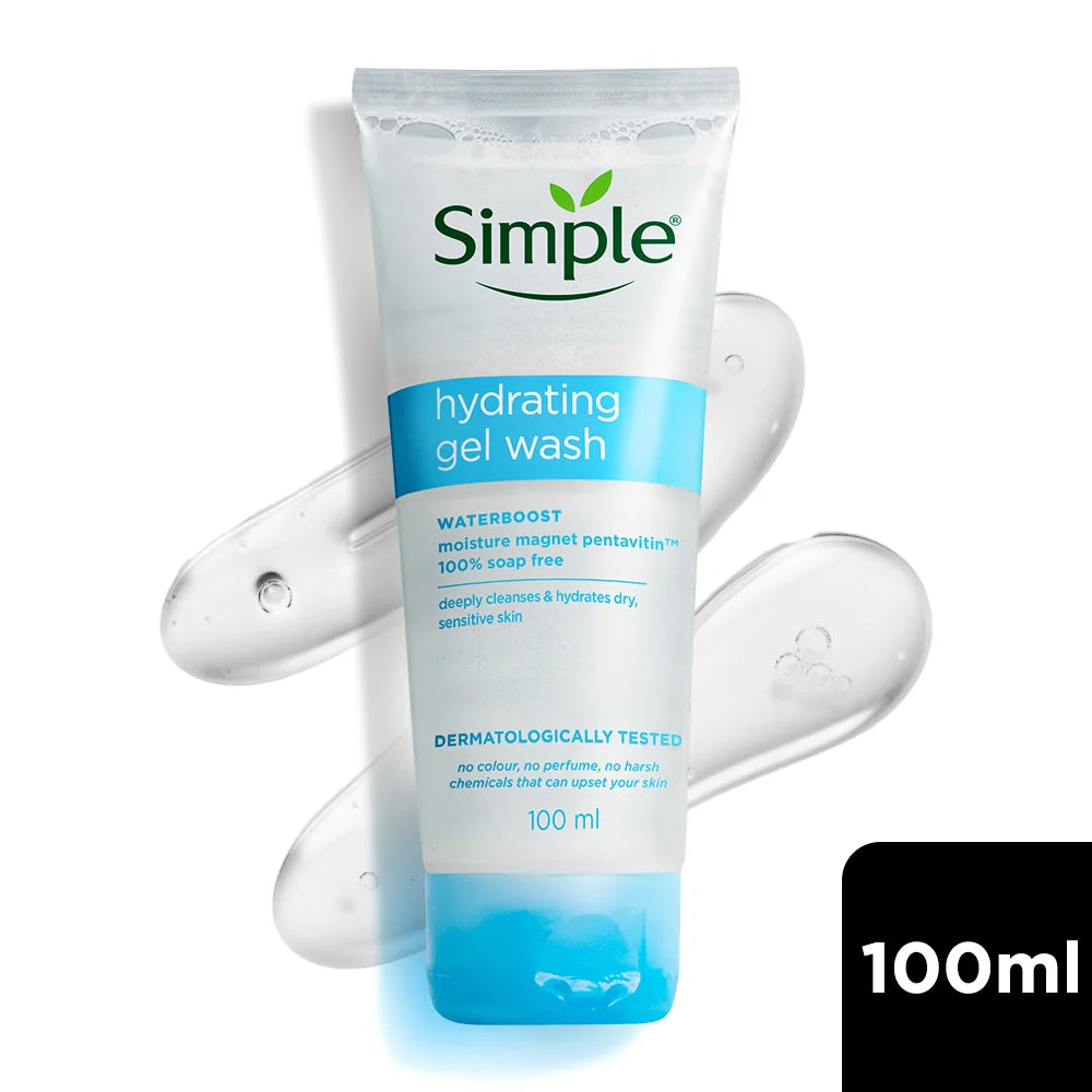Simple Water Boost Hydrating Gel Wash, 100ml