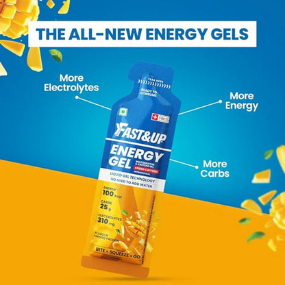 Fast&Up Energy Gel-Mango Passion Flavour - Pack of 6 - 39 gm