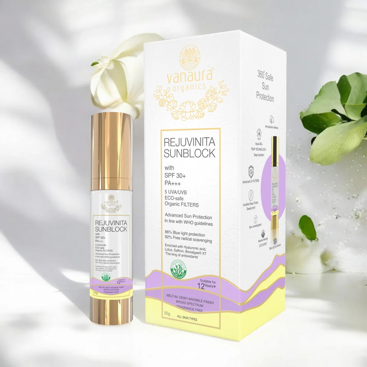 Rejuvinita sunblock cream with SPF 30+ PA+++ - 50 g ( Suitable for School kids and teens 12yrs+)
