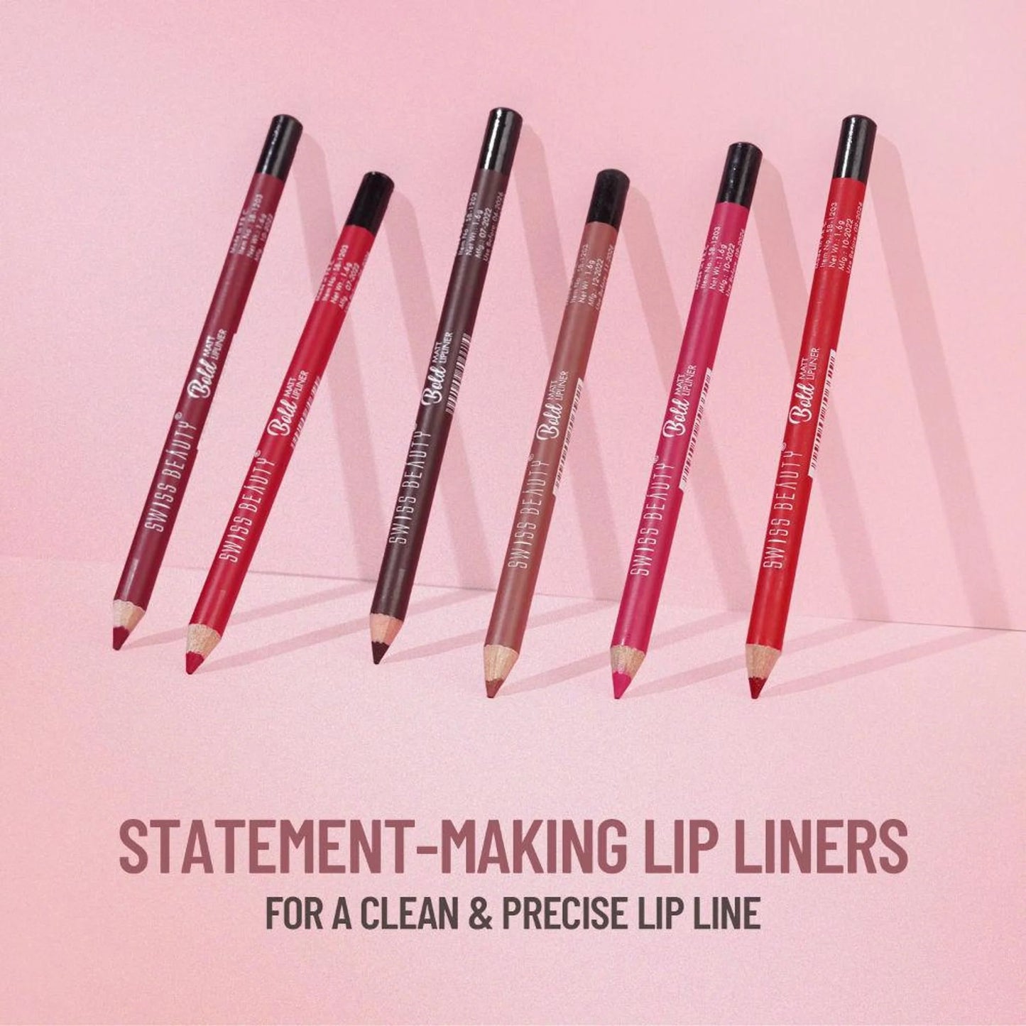 Swiss Beauty Bold Matt Lip Liner Pencil, Long-lasting , Matte Finish , Non-Drying - 9 Burgandy - 1.6 gm