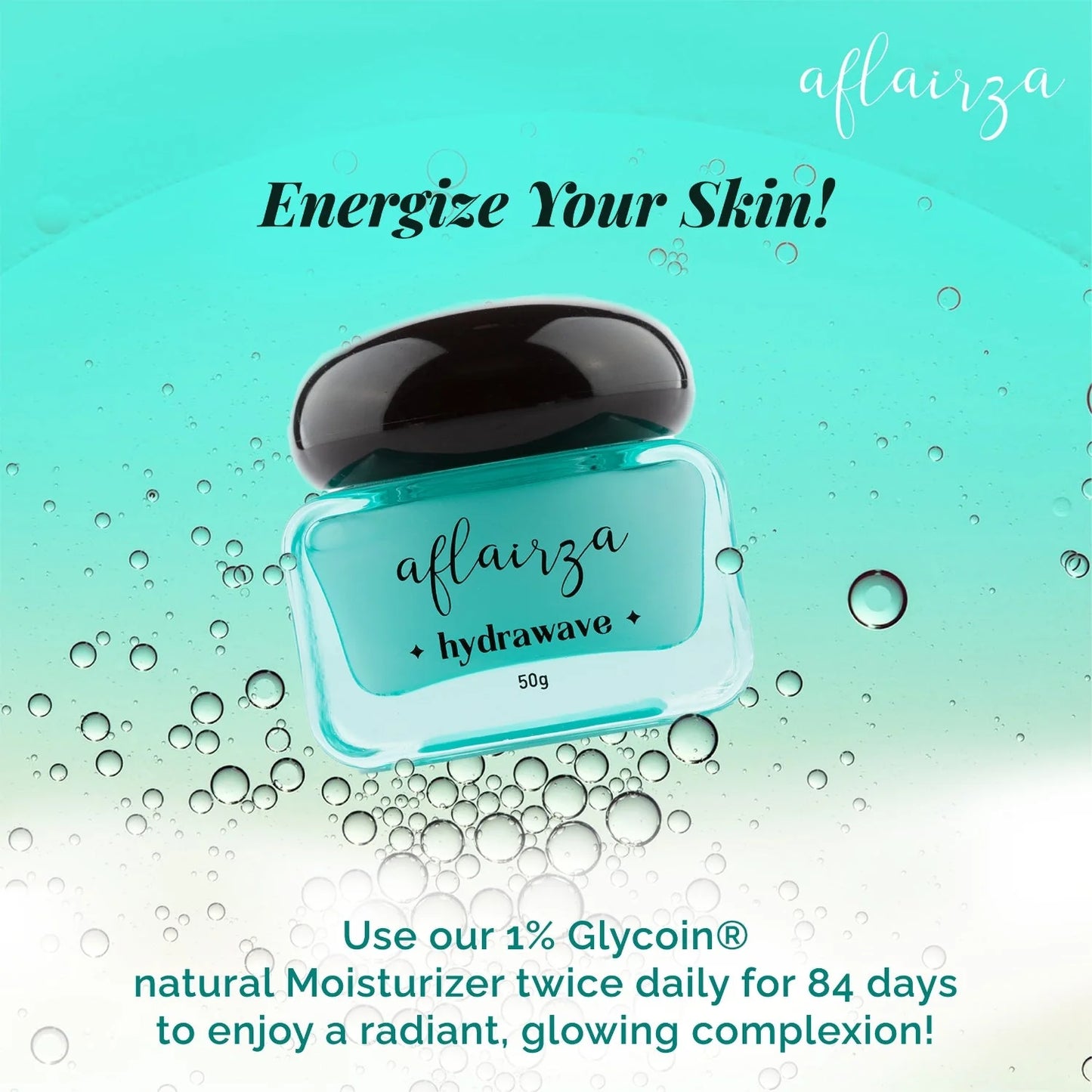 Aflairza Hydrawave Water-Based Face Moisturizer for Deep Hydration For All Skin Types - 30 gm