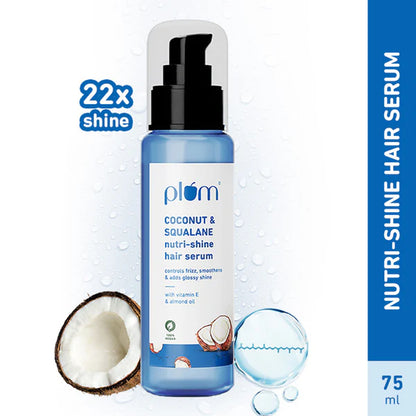 Plum Coconut & Squalane Nutri-Shine Hair Serum For Smooth- Shiny Hair - 75 ml