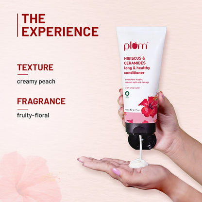 Plum Hibiscus & Ceramides Conditioner For Healthy- Long Hair - 175 gm