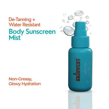 Skinvest Light it up Body Sunscreen + De-Tan Spray SPF 40 PA ++++ - 100 ml