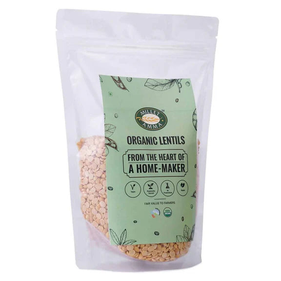 Millet Amma Organic Lentils Toor Dal - 500 gm