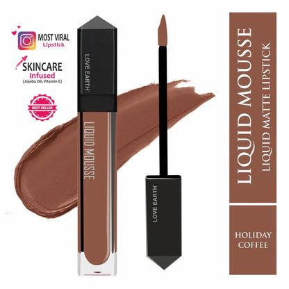 Love Earth Liquid Mousse Lipstick - Holiday Coffee - 6 ml