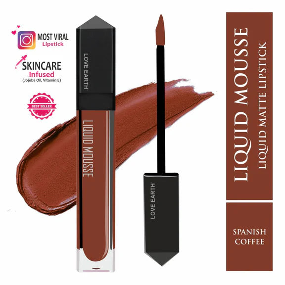 Love Earth Liquid Mousse Lipstick - Spanish Coffee - 6 ml