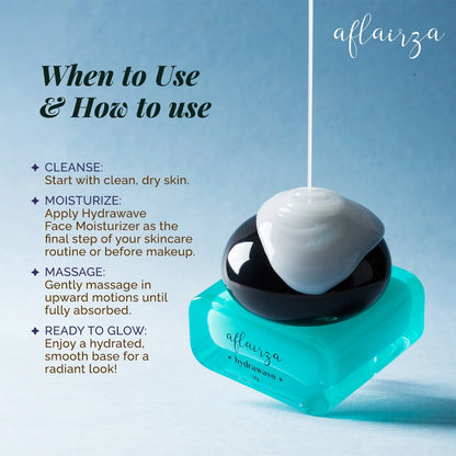 Aflairza Hydrawave Water-Based Face Moisturizer for Deep Hydration For All Skin Types - 30 gm