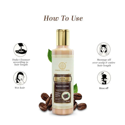 Khadi Natural Black Coffee Hair Cleanser - 210 ml