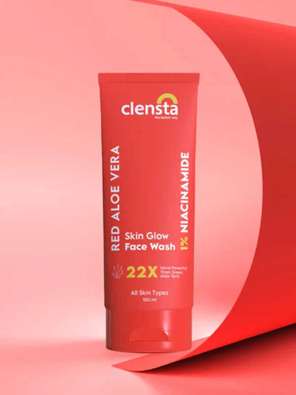 Red Aloe Vera Skin Glow Face Wash With 1% Niacinamide