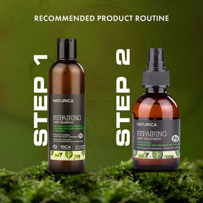 Naturica Repairing Deep Treatment for Damaged Hair, Detangle with Olive Oil & Vitamin E Formula - 100 ml