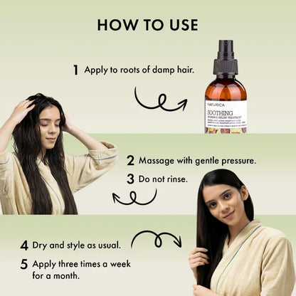 Naturica Soothing Relief Anti-Dandruff Treatment for Sensitive Scalp, Sooth Hair with Thyme & Sage - 100 ml