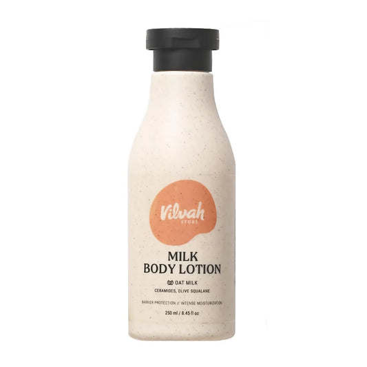 Vilvah Store Milk Body Lotion With Oat Milk, Ceramides And Olive Squalane