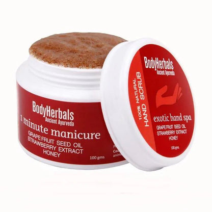 BodyHerbals Hand Scrub, 1 Minute Manicure - 100 gm