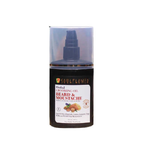 Soulflower Herbal Beard And Moustache Grooming Oil - 120 ml