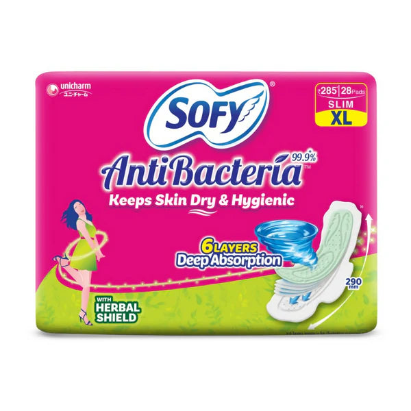 Sofy AntiBacteria Sanitary Pads For Women - XL - 28 pcs