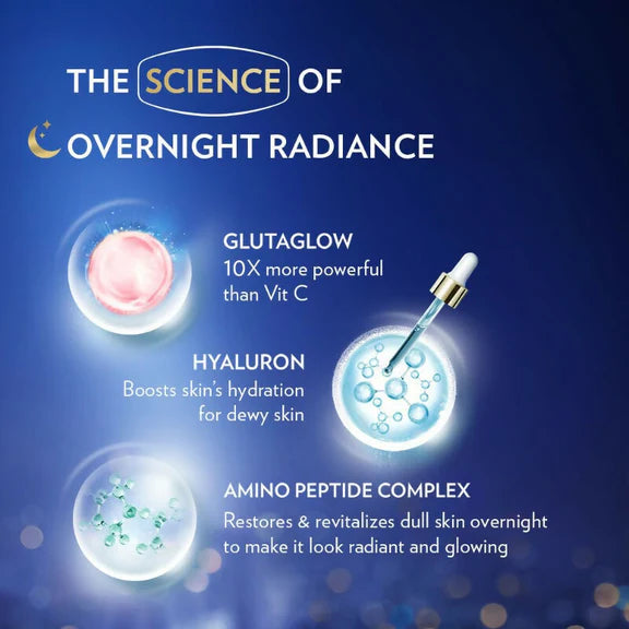 Vaseline Gluta-Hya Overnight Radiance Serum-In-Lotion With Amino Peptide & Gluta Glow - 200 ml - Pack of 1