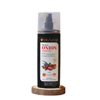 Soulflower Herbal Onion Hair Growth Oil - 120 ml - Pack of 1