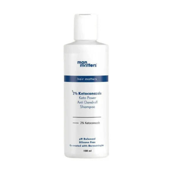 Man Matters 2% Ketoconazole Anti Dandruff Shampoo, Cruelty Free, Vegan, No Side Effects - 100 ml - Pack of 1