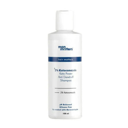 Man Matters 2% Ketoconazole Anti Dandruff Shampoo, Cruelty Free, Vegan, No Side Effects - 100 ml - Pack of 1
