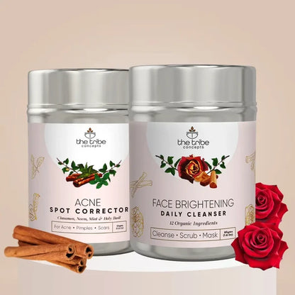 Anti-Acne Treatment Kit - Neem & Sandalwood to Reduce Acne