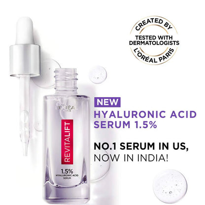 L'Oréal Paris Revitalift Face Serum Hydrating and Plumping, With 1.5% Hyaluronic Acid