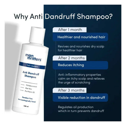 Man Matters Anti Dandruff Shampoo For Men With Aloe Vera & Oat Extract