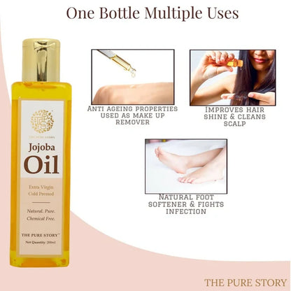 The Pure Story Natural Cold Pressed Jojoba Oil for Hair & All Body parts