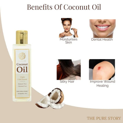 The Pure Story Natural Cold Pressed Coconut Hair Oil