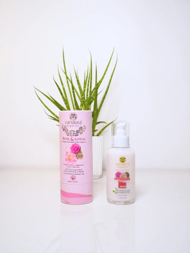 Rose and lotus Deep moisturizing day gel cream With Bio engineered natural whitening complex (All skin types) 100 ML