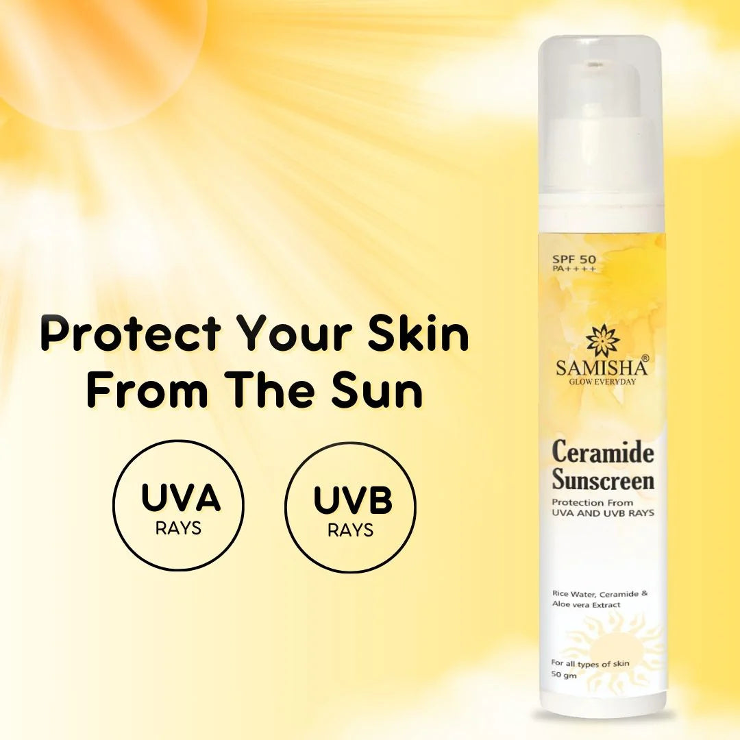 Samisha Ceramide & Hyaluronic Acid Sunscreen Spf 50 Pa++++ - 50 gm
