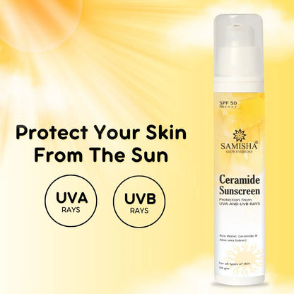 Samisha Ceramide & Hyaluronic Acid Sunscreen Spf 50 Pa++++ - 50 gm