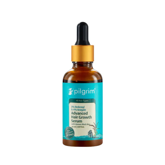 Pilgrim 3% Redensyl + 4% Anagain Advanced Hair Growth Serum with Korean Black Rice - 30 ml - pack of 1