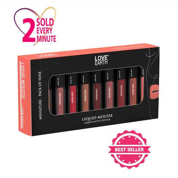 Love Earth Liquid Mousse Miniature Liquid Matte Lipstick - Combo