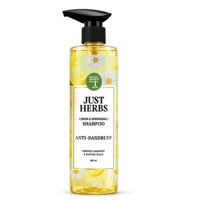 Anti Dandruff Shampoo 480ml | Lemon, Bhringraj & 12 Herbs