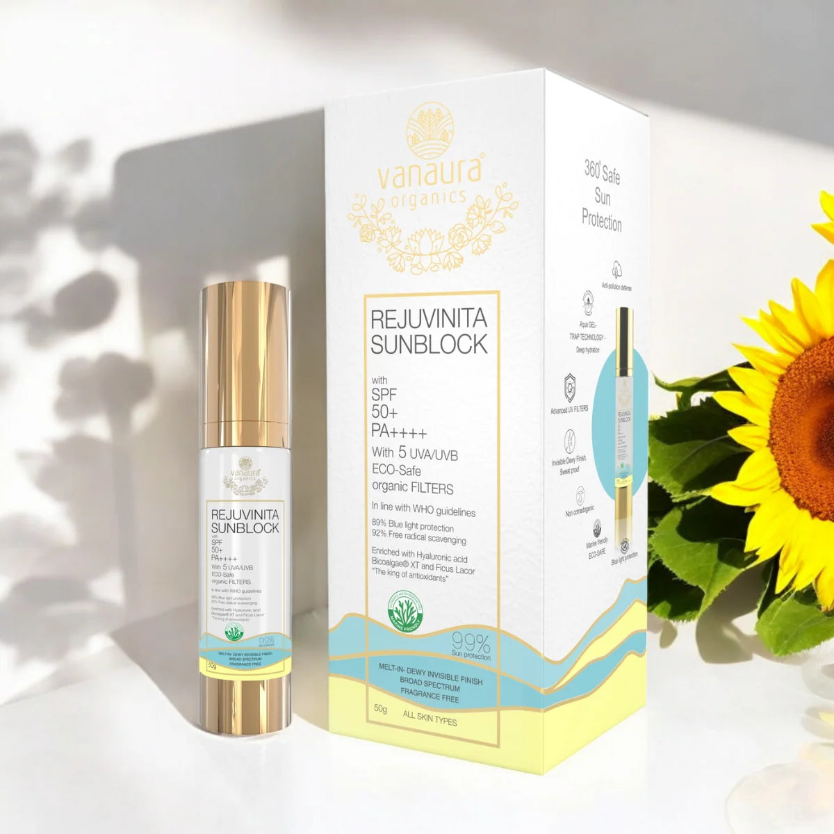 Rejuvinita sunblock cream with SPF 50+ PA++++, 50g