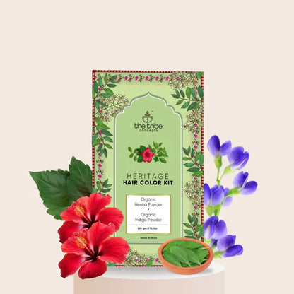 Hair Colour Kit - Herbal Hair Dye with Premium grade ingredients for Long-lasting Black Colour