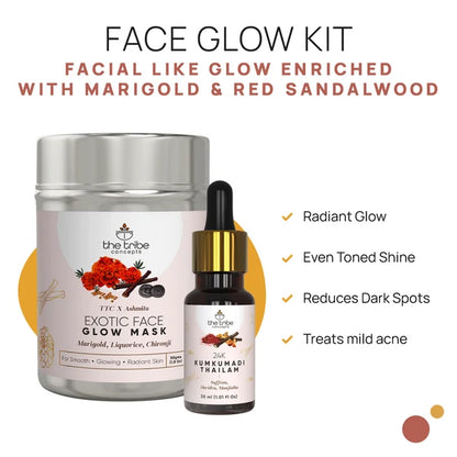 Face Glow Kit - Saffron & Marigold for Instant Glow