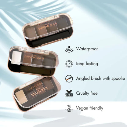 Matt Look The Brow Bar Eyebrow Enhancer Eyeshadow Palette - Natural 02 - 8 gm